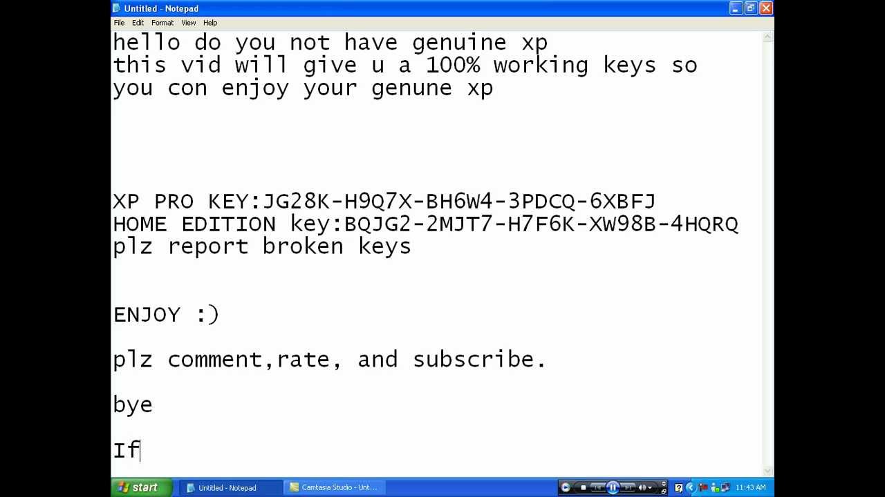 free windows xp product key